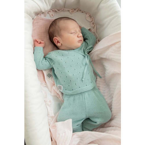 Minutus from Spain 100% Cotton Baby Girls or Boys Unisex Mint Green Kn – Classic Baby Boutique