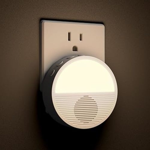 2 in 1 White Noise Sound Machine Wall Plug/Type-C, Sunrise Scene White Noise Machine for Office Privacy & Noise Canceling, Sound Therapy, Sound Machine for Baby Sleep, Night Feeding