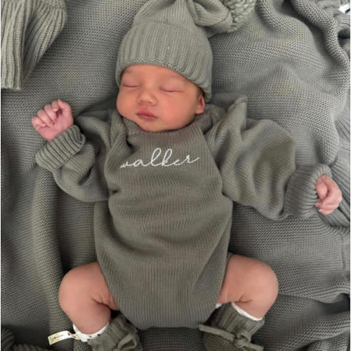 Personalized Printed Knit Sweater Bubble | Solid