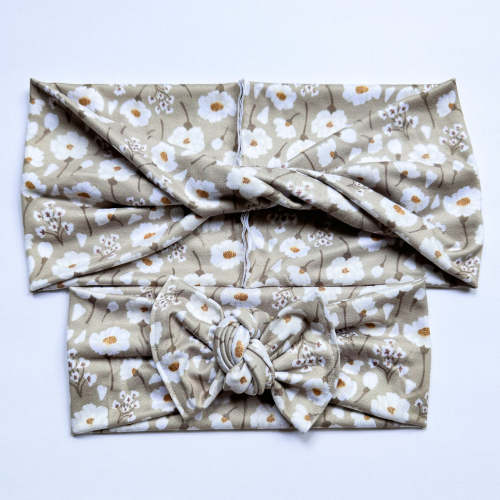 Anna’s Anemones : (Mommy & Me set) Boho Twist & Flat Bow Headband – Turbans For Tots