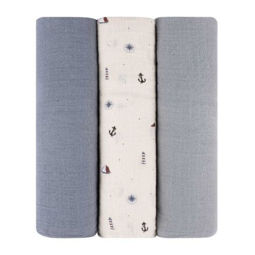 Ely's & Co. Cotton Muslin Swaddle Blanket 3 Pack