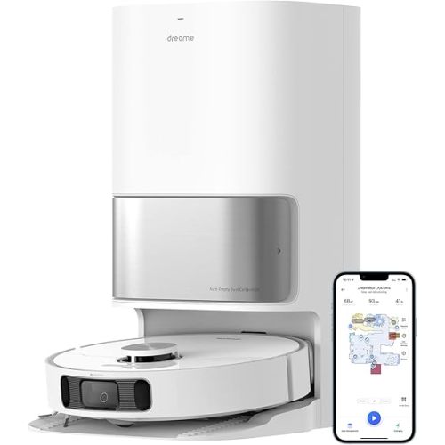 dreame L10s Ultra Robot Vacuum and Mop Combo, Auto Mop Cleaning and Drying, Self-Refilling and Self-Emptying Base for 60 Days of Cleaning, 5300Pa Suction and AI Navigation, Compatible with Alexa