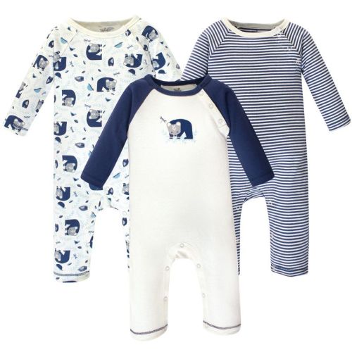 Touched by Nature Baby Boy Organic Cotton Coveralls 3pk, Woodland