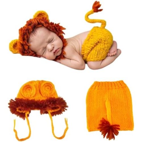 Newborn Photography Props Crochet Outfits Baby Photo Shoot Costume Set