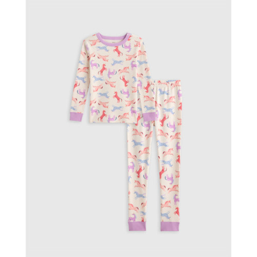 100% Organic Cotton Long Sleeve and Pant Pajama Set in Unicorn