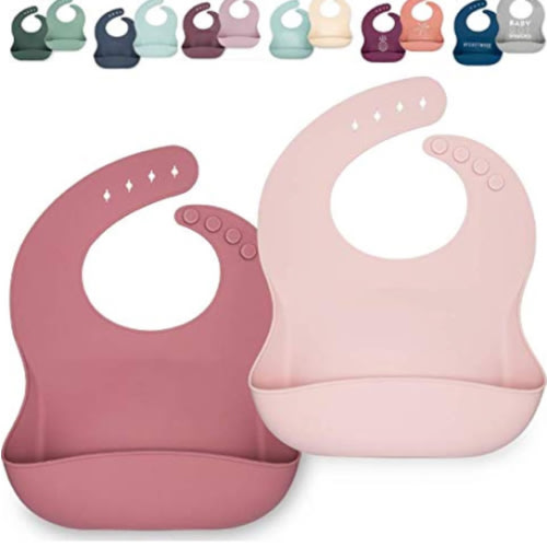 Amazon.com: AVA + OLIVER Waterproof Silicone Bib Set with Adjustable Neck - Durable Silicone Bibs for Babies and Toddlers - Deep Food Catcher Pocket Bib for Mess-free Mealtimes - Set of 2 (Forest) : Baby