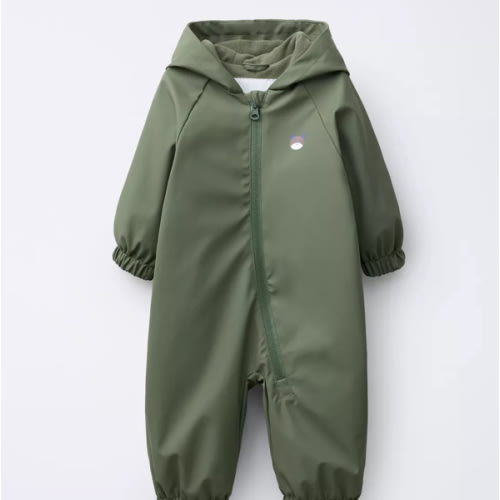 WATER RESISTANT RUBBERIZED ROMPER - Green | ZARA United States