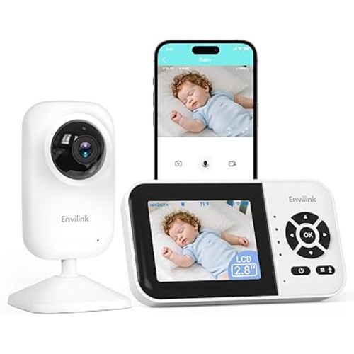 Baby Monitor with Camera and Audio, Video Baby Monitor WiFi Night Vision, 2.8" LCD Screen Baby Camera VOX Mode Alarm and 1200ft Long Range