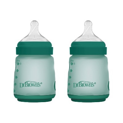 Dr. Brown's Silicone Baby Bottles - Green - 5 fl oz/2pk