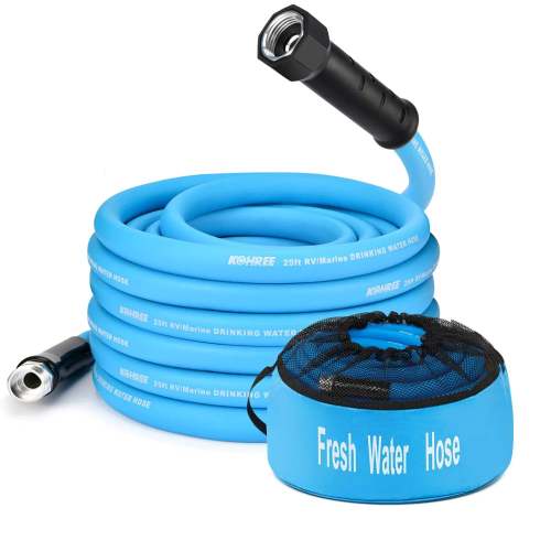 5/8" RV Water Hose 25 ft with Storage Bag