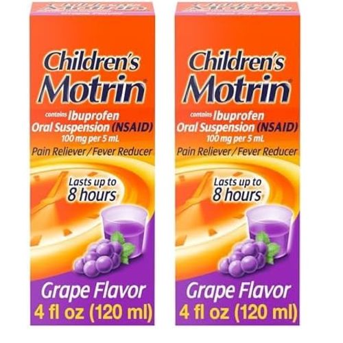Motrin Children's Oral Suspension, Berry, 72 Count (Pack of 2)