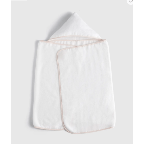 Organic Turkish Cotton Kids Hooded Towel Set 4-Pack in Soft Pink