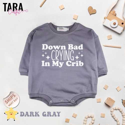 Down bad crying in my crib baby Bodysuit, funny Baby Romper, new baby gift, baby shower gift, 2000386