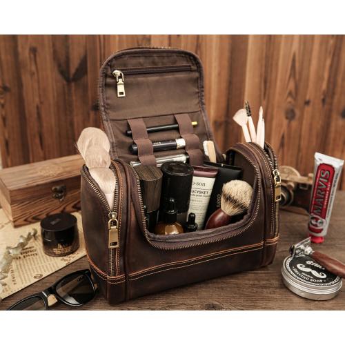 Personalized Leather Dopp Kit – Laser Engraved Men’s Toiletry Bag, Full Grain, Gift for Him, Groomsmen