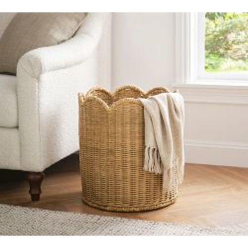 Marseille Scalloped Baskets | Pottery Barn