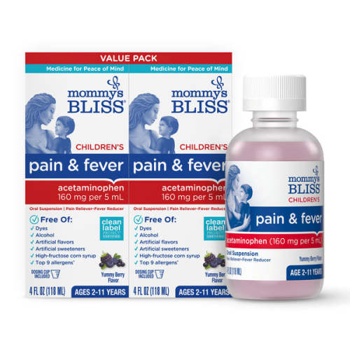 Children's Acetaminophen: Fever Reducer 8oz - Mommy's Bliss