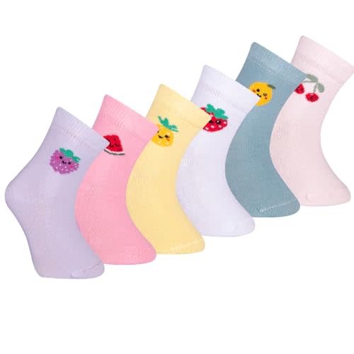 Bella Baby & Toddler Seamless-Toe Turkish Cotton Crew Socks (6-Pack)