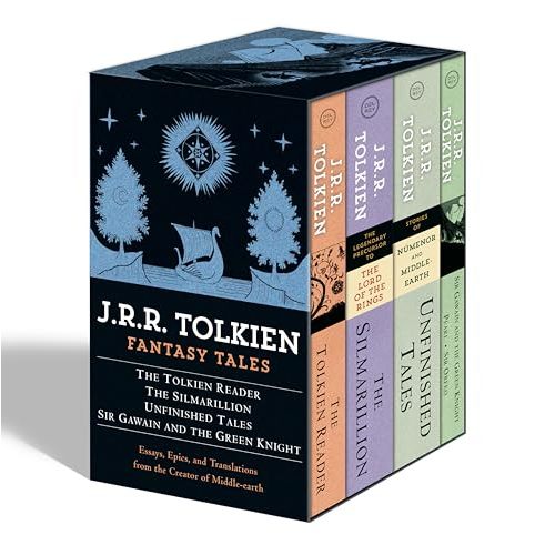 Tolkien Fantasy Tales Box Set (The Tolkien Reader/The Silmarillion/Unfinished Tales/Sir Gawain and the Green Knight)