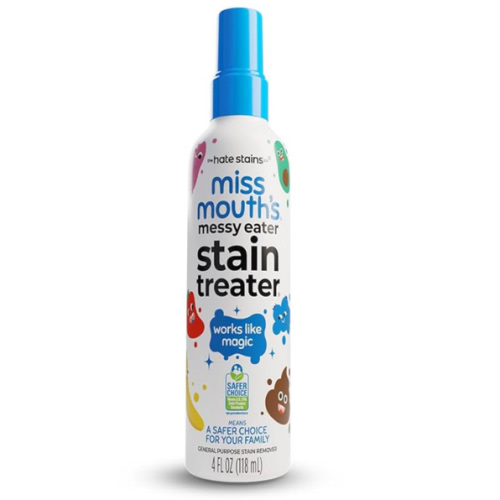 Miss Mouth's Messy Eater Stain Treater Spray - 4oz Stain Remover - Newborn & Baby Essentials - No Dry Cleaning Food, Grease, Coffee Off Laundry, Underwear, Fabric