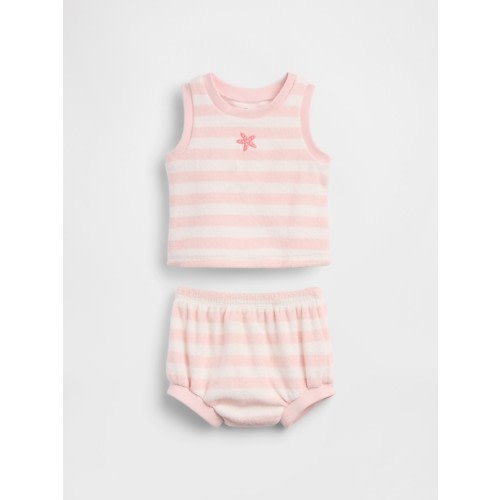 Baby Towel Terry Stripe Outfit Set