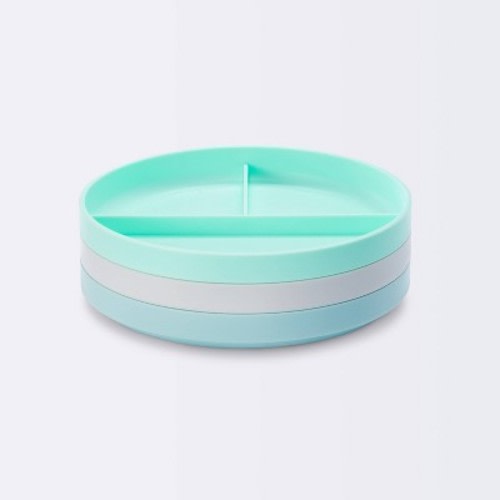 Divided Plate - 3pk - Cloud Island™, Color: Green/Gray/Light Green