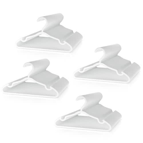 VILICK Plastic Kids Hangers - 100 Pack Non-Slip Baby Clothes Hangers for Closet, Toddler & Newborn Clothing Pants, Skirts, Coats (White)