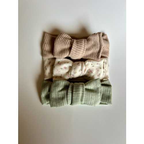 Baby Girl Knotted Headband Set – Soft Cotton Bows, Newborn to 6 Months