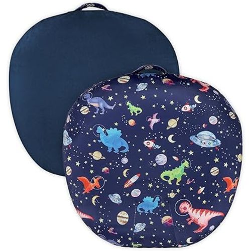GFU Newborn Lounger Cover Replacement, Soft Baby Lounger Cover 1 Pack, Breathable Infant Removable Slipcover for Boys Girls, Blue Dinosaur Pattern