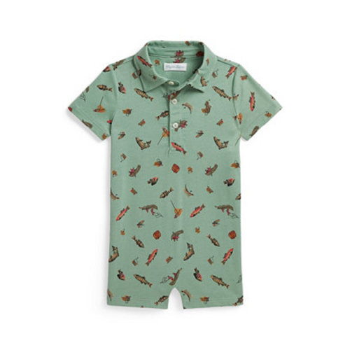 Baby Boys' Fishing-Print Polo Shortall