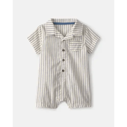 Baby Boy Sailor Stripe Romper - Cream/Blue | Carter's