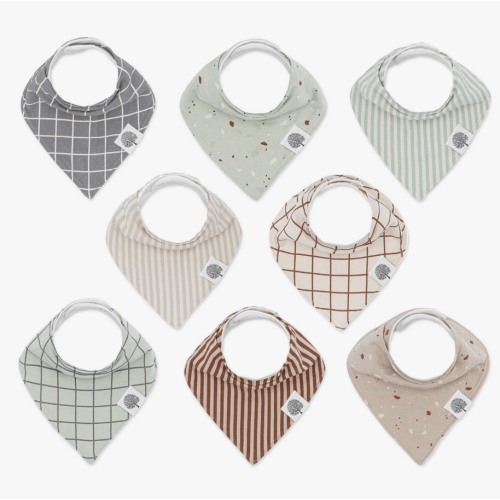 Clay Bandana Bib Set (8 pack)