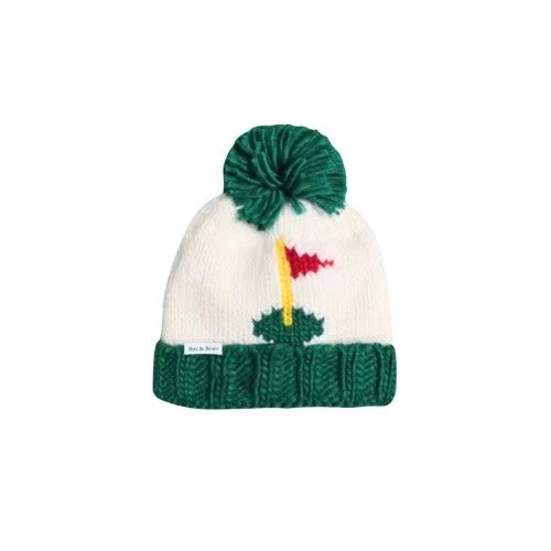 Golf Flag Bobble Hat, Green, Small