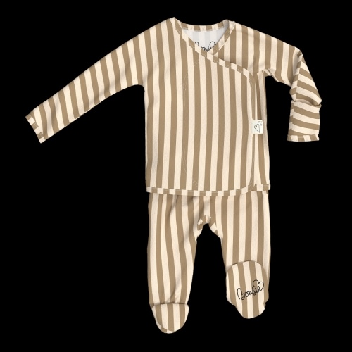 Footie - Toffee Twist – Bonsie Skin to Skin Babywear
