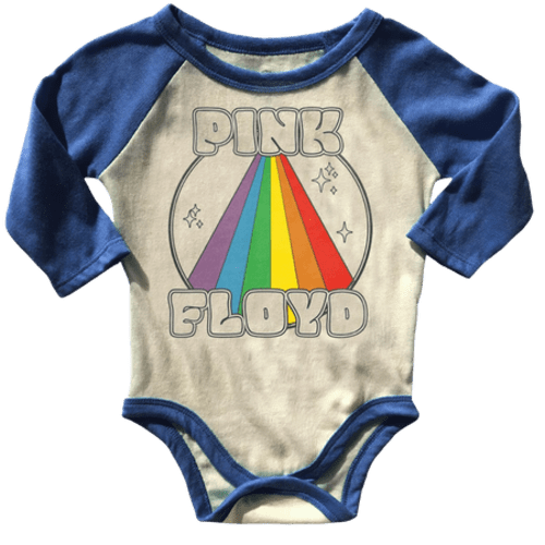 Pink Floyd Raglan Onesie Cream/Royal Blue