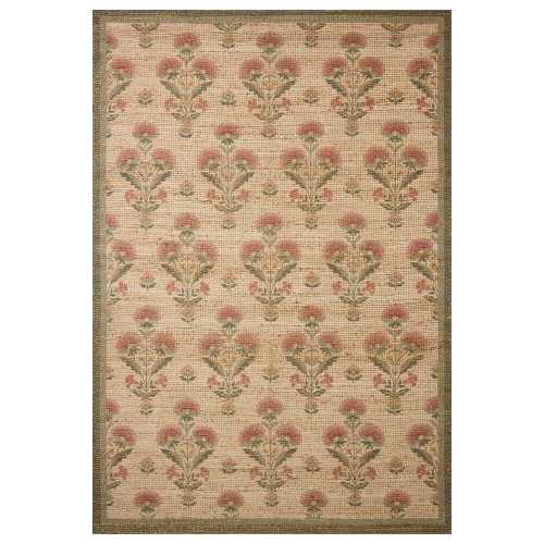 Chris Loves Julia x Loloi Rue Sage and Blush 3'6" x 5'6" Area Rug