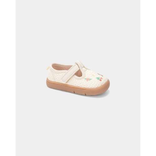 Baby Girl Every Step® First Walker Floral Casual Shoes - Cream | Carter's