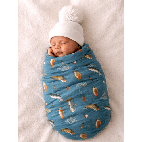 Gone Fishing / Muslin Swaddle