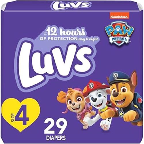 Luvs Diapers - Size 4, 29 Count, Paw Patrol Disposable Baby Diapers