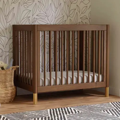 Babyletto Gelato 4-in-1 Convertible Mini Crib in Walnut Stain