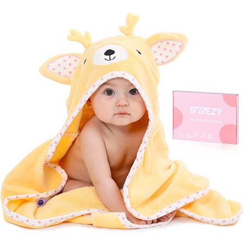 Baby Hooded Towel with Unique Animal Design Ultra Soft Thick Cotton Bath Towel for Newborn (Fawn) | Baby, Ultra Soft, Thick, Unique Animal Design, for Newborn, Fawn
