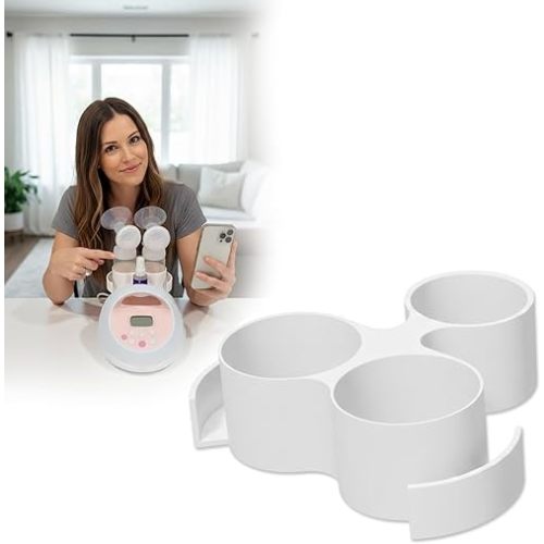 Bottle & Hose Holder for Spectra S1 /S2 (Old Models/Round Hole), Compatible with Spectra Breast Pumps, Organize and Simplify Your Pumping Journey, Ideal Gift for New Moms