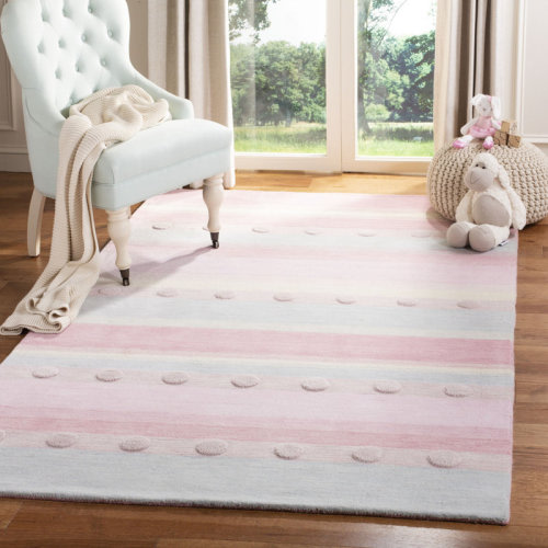 Harriet Bee Gosselin Kids Hand Loomed Wool Rug & Reviews | Wayfair