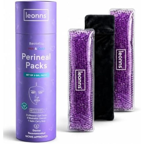 Reusable Perineal Ice Packs for Postpartum | 3 Gel Packs & Hot Cold