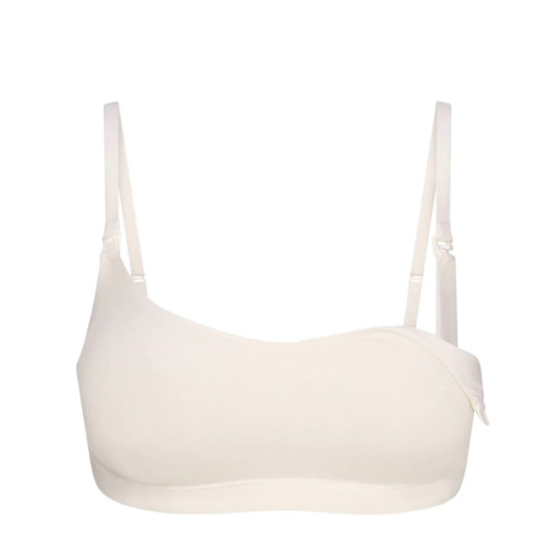 COTTON JERSEY MATERNITY NURSING SCOOP BRALETTE | MARBLE | SKIMS
