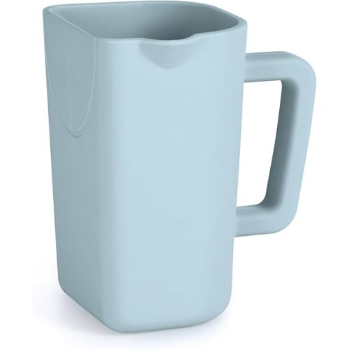 haakaa Gentle Pour Bath Rinse Cup | Food Grade Silicone Shampoo & Body Washing Rinser Cup for Kids with Easy Grip Handle - Sea Breeze