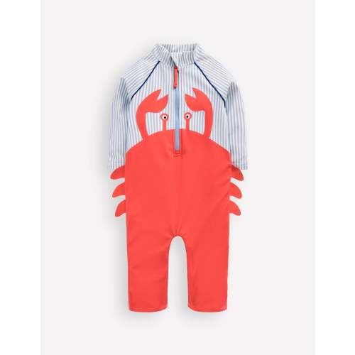Logo Sun Safe Surfsuit-Glacier Blue Crab