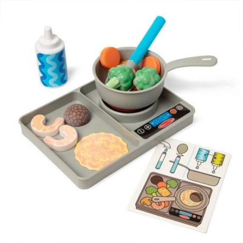 Melissa & Doug Water WOW Saute & Serve Play Set: Plastic Kitchen Accessories, Educational Focus on Motor Skills