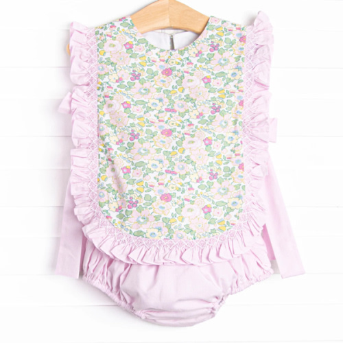 Bleu: Briar Smocked Diaper Set, Pink – Stitchy Fish