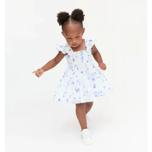 The Baby Ellie Nap Dress - Olive Equestrian Scarf