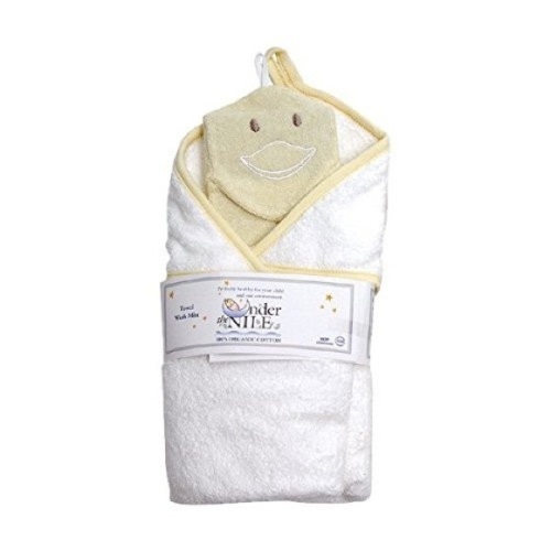 Under the Nile Organic Egyptian Cotton Hooded Towel & Duck Washcloth Mitt